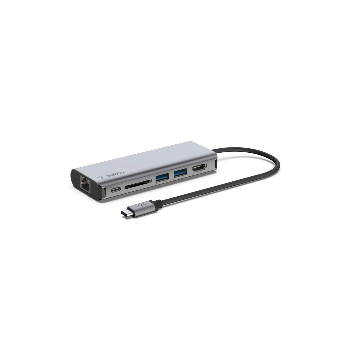 HUB USB-C BELKIN MULTIPORT 6-EN-1 / 1X HDMI / 2X USB-A / 1X RJ45 / 1X SD