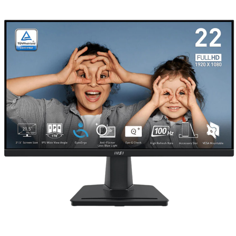 ÉCRAN MSI PRO MP225 21.5″ FULL HD IPS / 100 HZ / NOIR