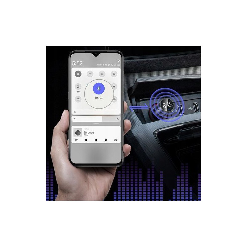 Baseus Car MP3 émetteur FM Bluetooth