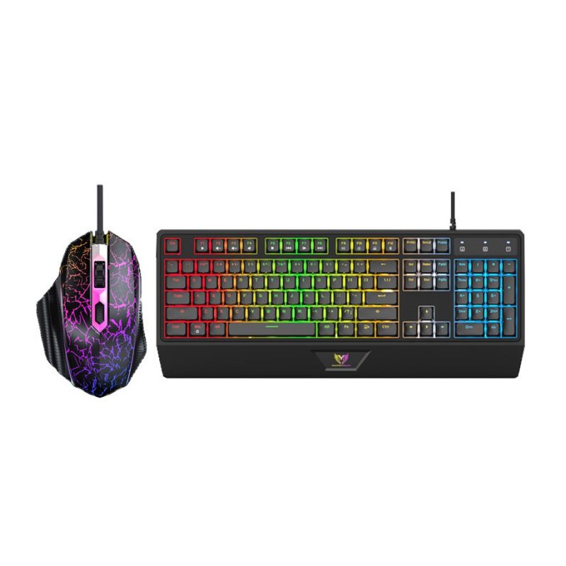 ENSEMBLE CLAVIER ET SOURIS GAMER FILAIRE STAR WAVE GCM1088 RGB / NOIR