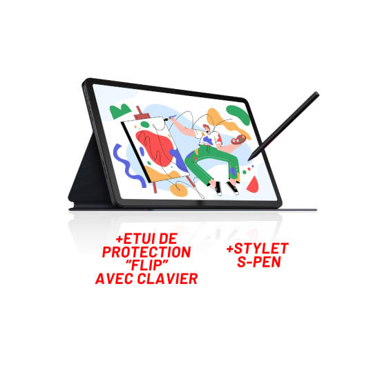 TABLETTE TCL TAB 11″ 4G 4 GO 128 GO GRIS + ETUI DE PROTECTION “FLIP” AVEC CLAVIER + S-PEN