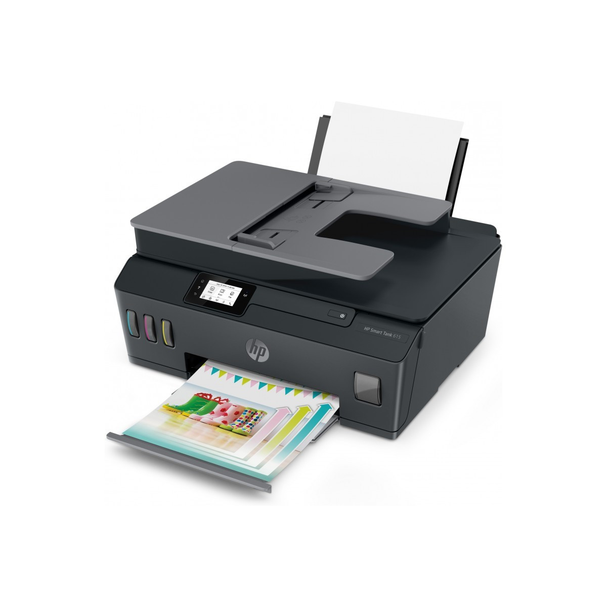 Imprimante Multifonction Jet d’encre Tout-en-un HP Smart Tank 615 / Wifi + 6 Bouteilles d’encres Offertes