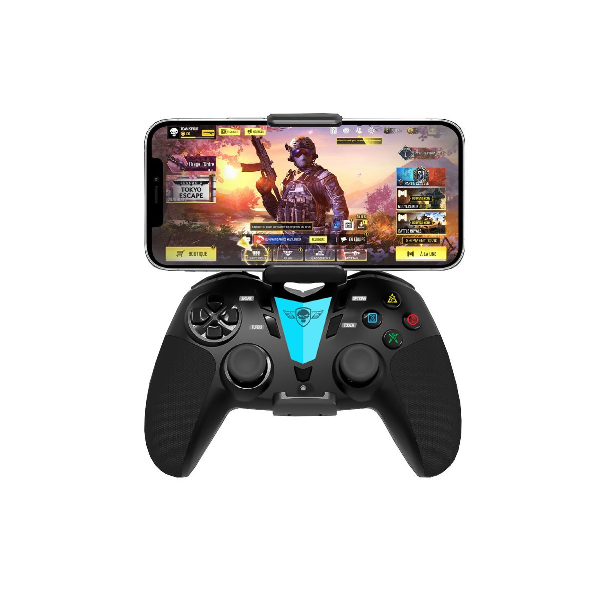 MANETTE PREDATOR POUR SMARTPHONE SUPPORT INCLUS / NOIR