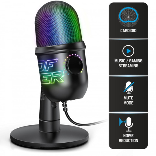 MICROPHONE SPIRIT OF GAMER EKO400 CARDIOID RGB