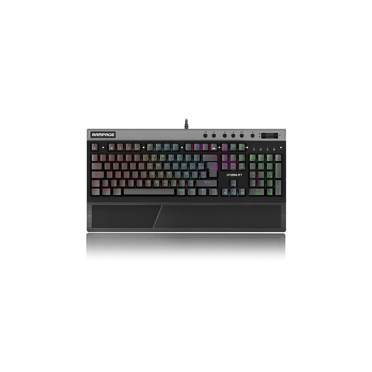 CLAVIER GAMING PRO MÉCANIQUE RAMPAGE HYDRA R7 RGB