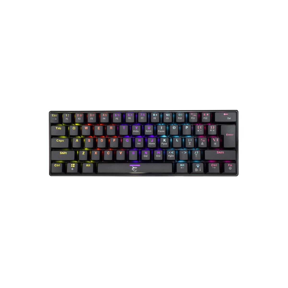 CLAVIER GAMING MÉCANIQUE WHITE SHARK ASHIKO GK-2202 / RED SWITCH / NOIR