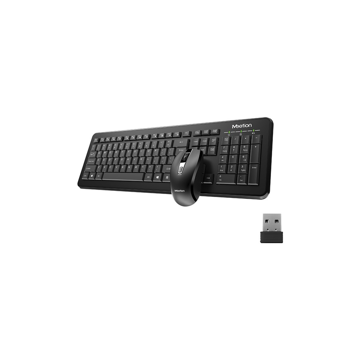 ENSEMBLE CLAVIER SOURIS SANS FIL MEETION C4120 / Noir