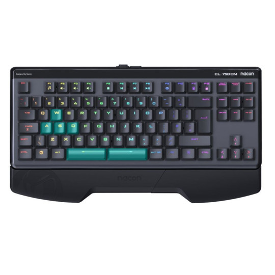 CLAVIER FILAIRE GAMING AZERTY NACON OPTIQUE-MÉCANIQUE / GRIS ET NOIR