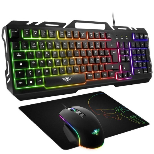 PACK GAMING SPIRIT OF GAMER 3EN1 PMK5: CLAVIER + SOURIS + TAPIS DE SOURIS