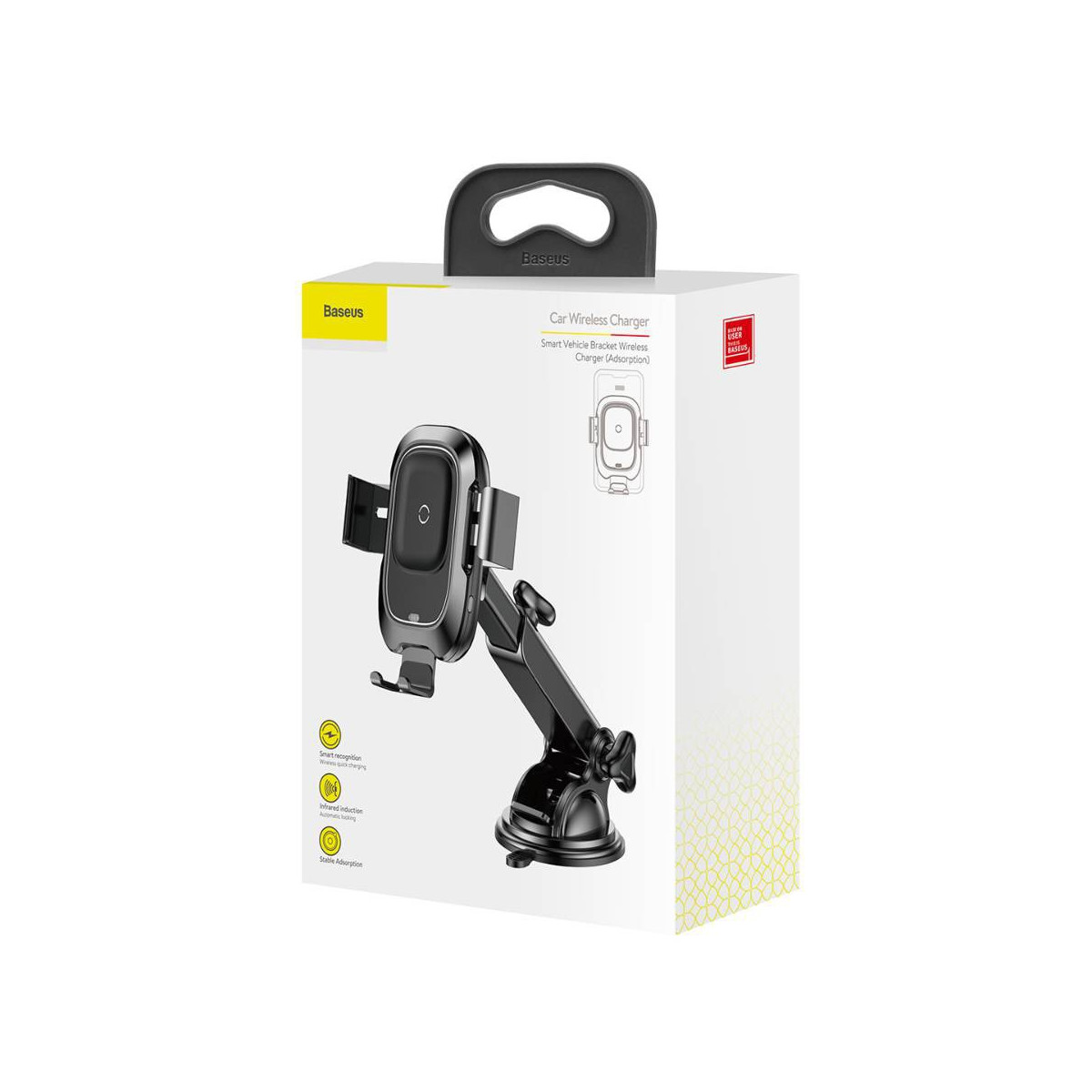 chargeur et support de voiture intelligent Baseus (style ventouse) – WXZN-B01