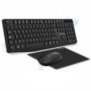 Pack Sans Fil Elite Advance CLS-7100RF : Clavier, Souris, Tapis Noir