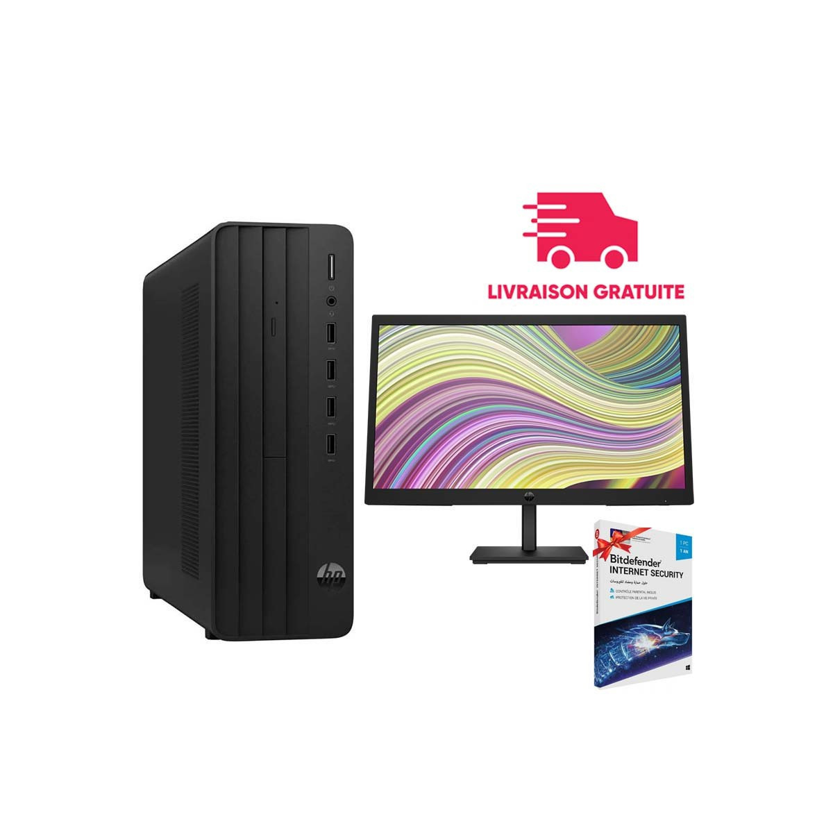 PC Bureau HP 290 G9 Tour i5 12Gén 12 Go 512Go SSD Noir