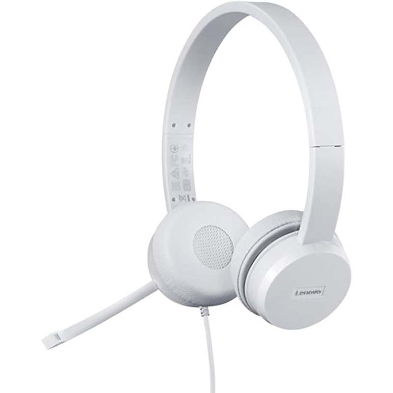 Casque Filaire Lenovo 110 Stéréo Blanc (GXD1B67867) – GXD1B67867