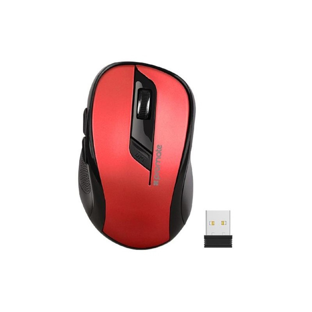 Souris Optique Sans Fil Promate Clix-7 Rouge – CLIX-7/ROUGE