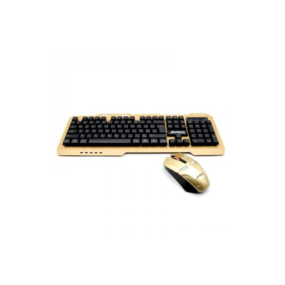 Ensemble Clavier + Souris JeDEL Sans Fil MultiMedia – Gold – JED-WS9000