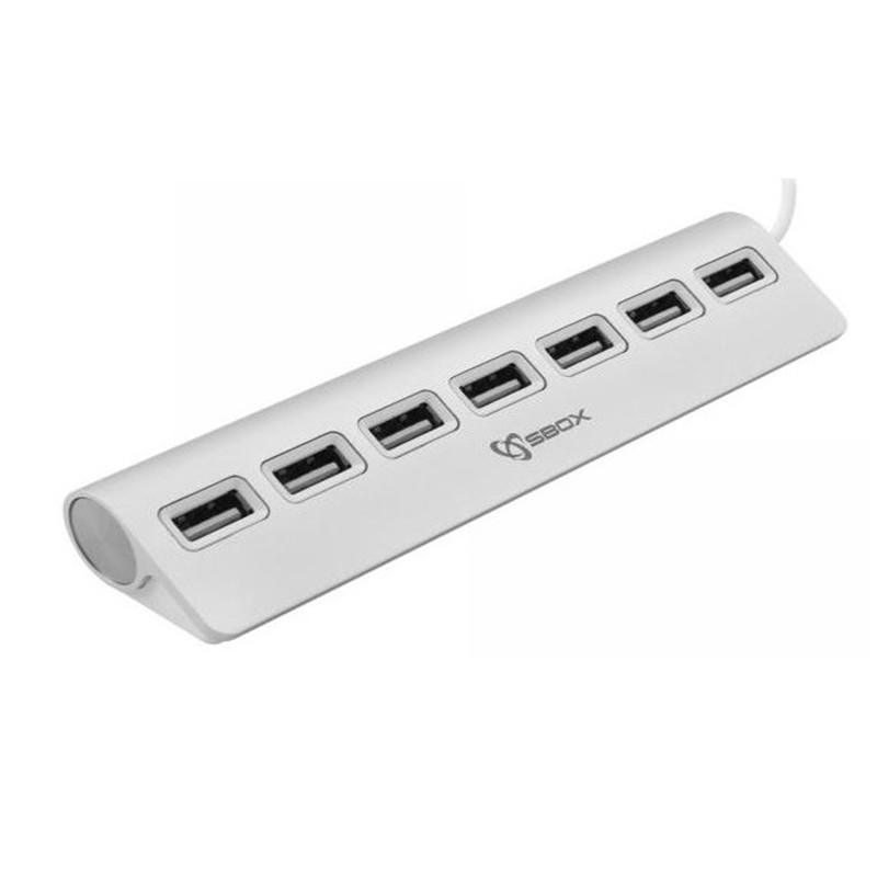 Hub USB Sbox H-207 7 Ports – Silver – H-207