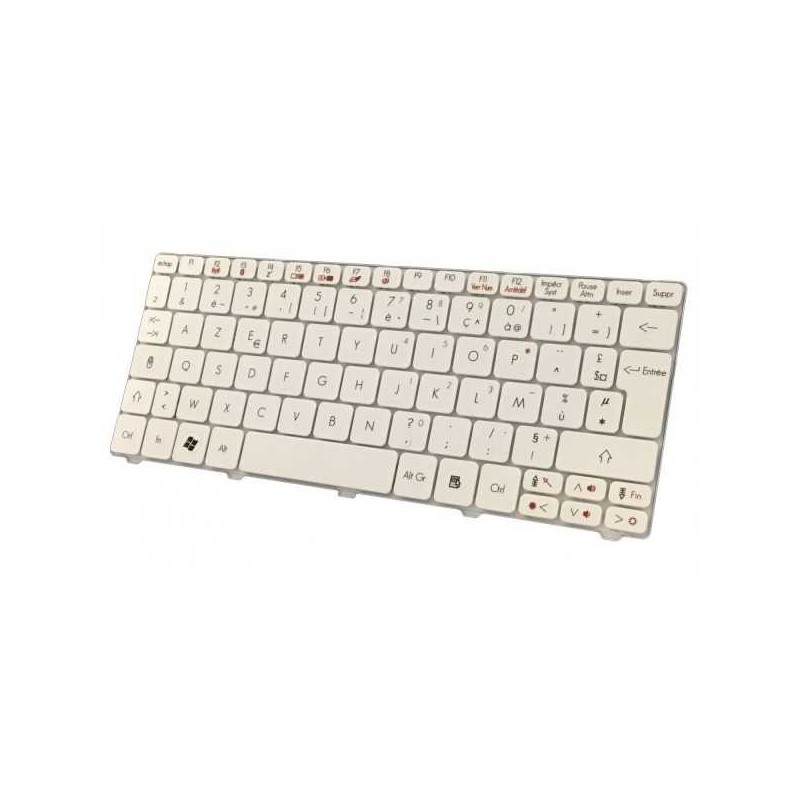 CLAVIER PC PORTABLE Blanc Acer Aspire One 532H