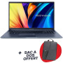 Pc Portable Asus VivoBook 15 X1502ZA / i3-1215U 12e Gén / 4 Go / Windows 11 / Bleu + Sac à dos Offert