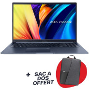 Pc Portable Asus VivoBook 15 X1502ZA / i3-1215U 12e Gén / 12 Go / Windows 11 / Bleu + Sac à dos Offert