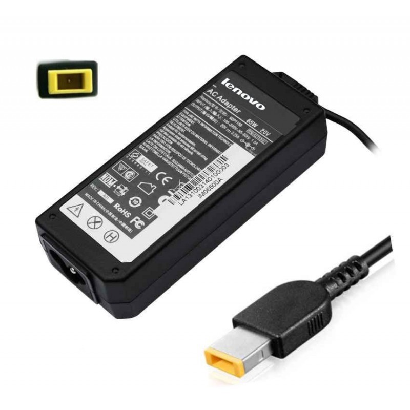 Chargeur Adaptable Lenovo 20V 3.25A (Bec Carré)