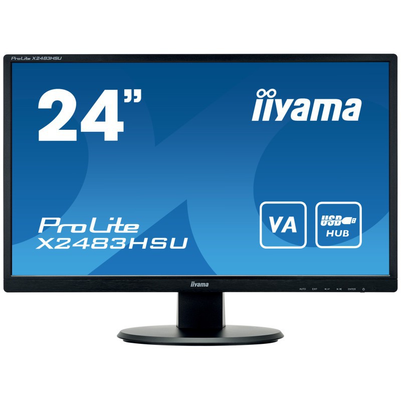 Écran iiyama PROLITE Full HD 24” VA avec hub USB / 75 Hz / Noir