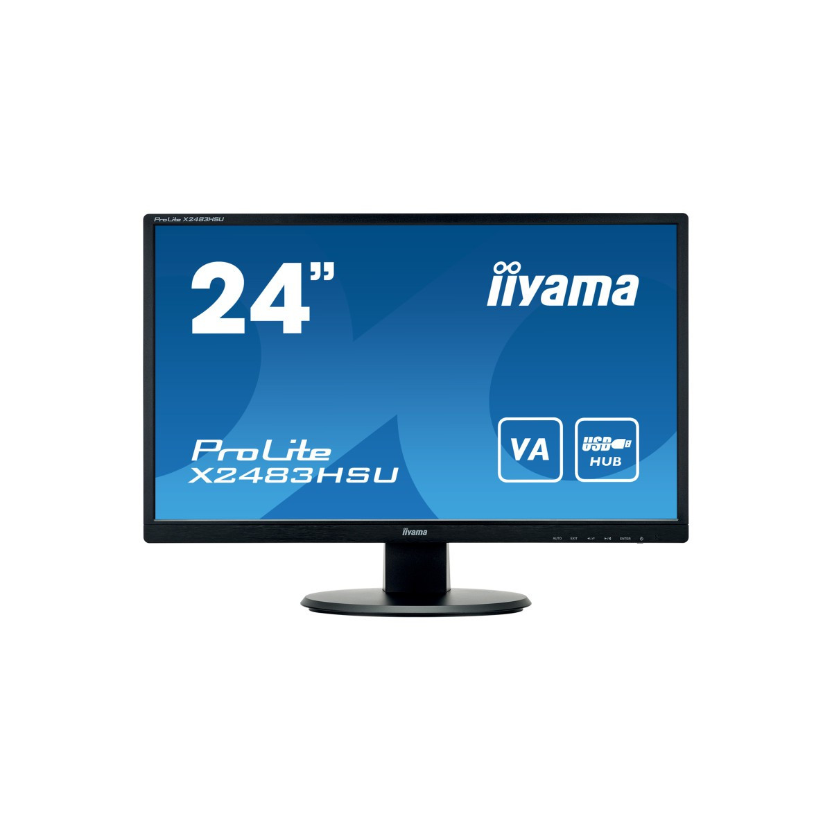 Écran iiyama PROLITE Full HD 24” VA avec hub USB / 75 Hz / Noir