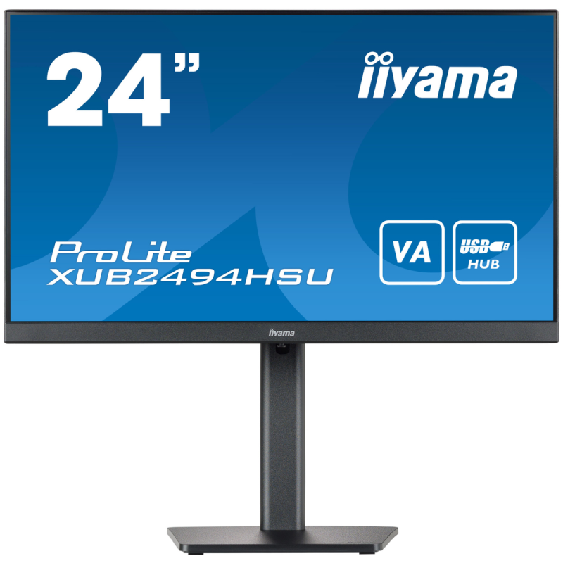 Écran iiyama PROLITE Full HD 24” VA avec support réglable en hauteur / 75 Hz / Noir