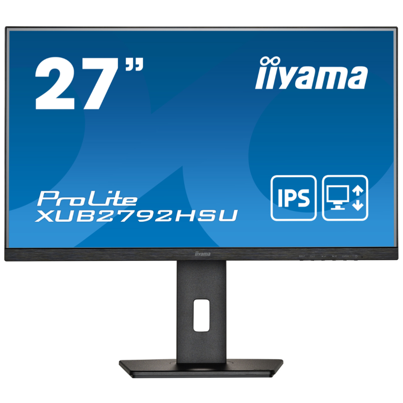 Écran iiyama PROLITE Full HD 27” IPS avec pied réglable en hauteur / 75 Hz / Noir