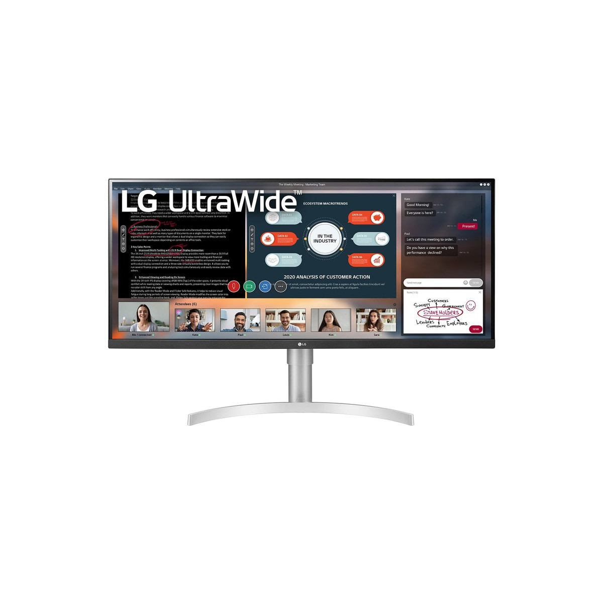 Ecran LG 34″ UltraWide LED UWQHD 34WN650-W / 75HZ