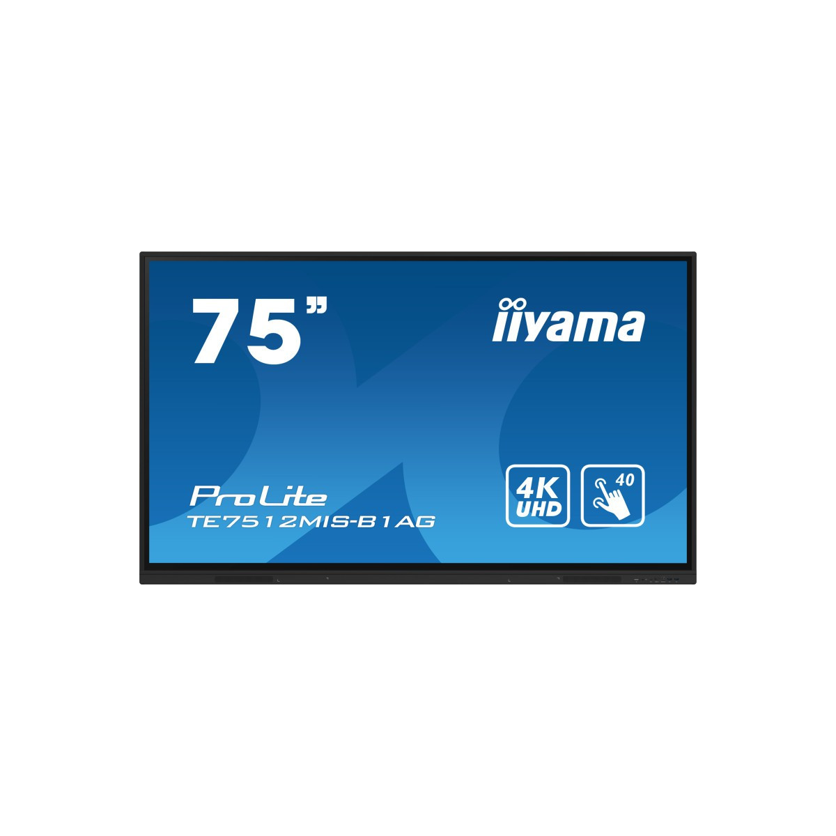 Écran Tactile Interactif iiyama PROLITE 75″ 4K UHD IPS / 60 Hz / Noir