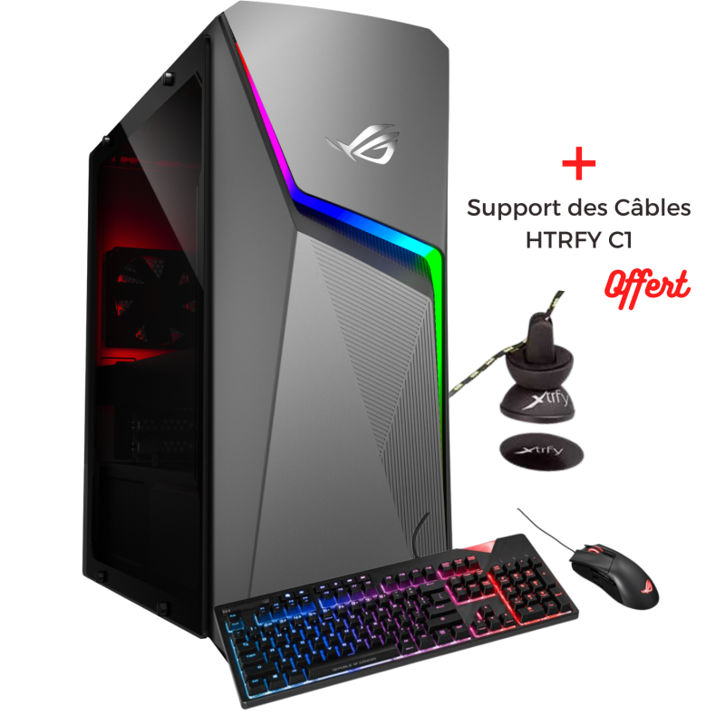 PC de Bureau Asus ROG Strix GL10CE / I5-11400F / GTX 1660 Ti 6G / 16 Go + Clavier + Souris + Support des Câbles HTRFY C1