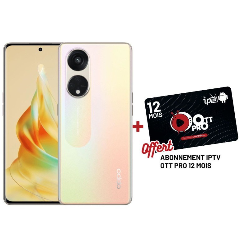 Smartphone Oppo Reno8 T / 5G / 8 Go / 256 Go/ Gold