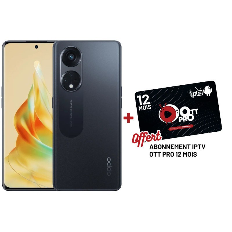 Smartphone Oppo Reno8 T / 5G / 8 Go / 256 Go / Noir