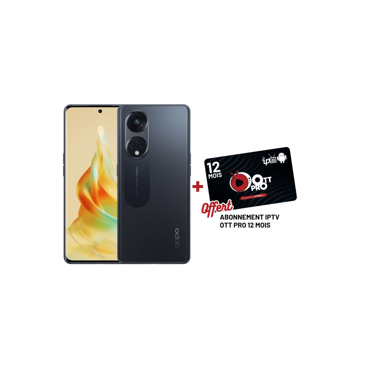 Smartphone Oppo Reno8 T / 5G / 8 Go / 256 Go / Noir