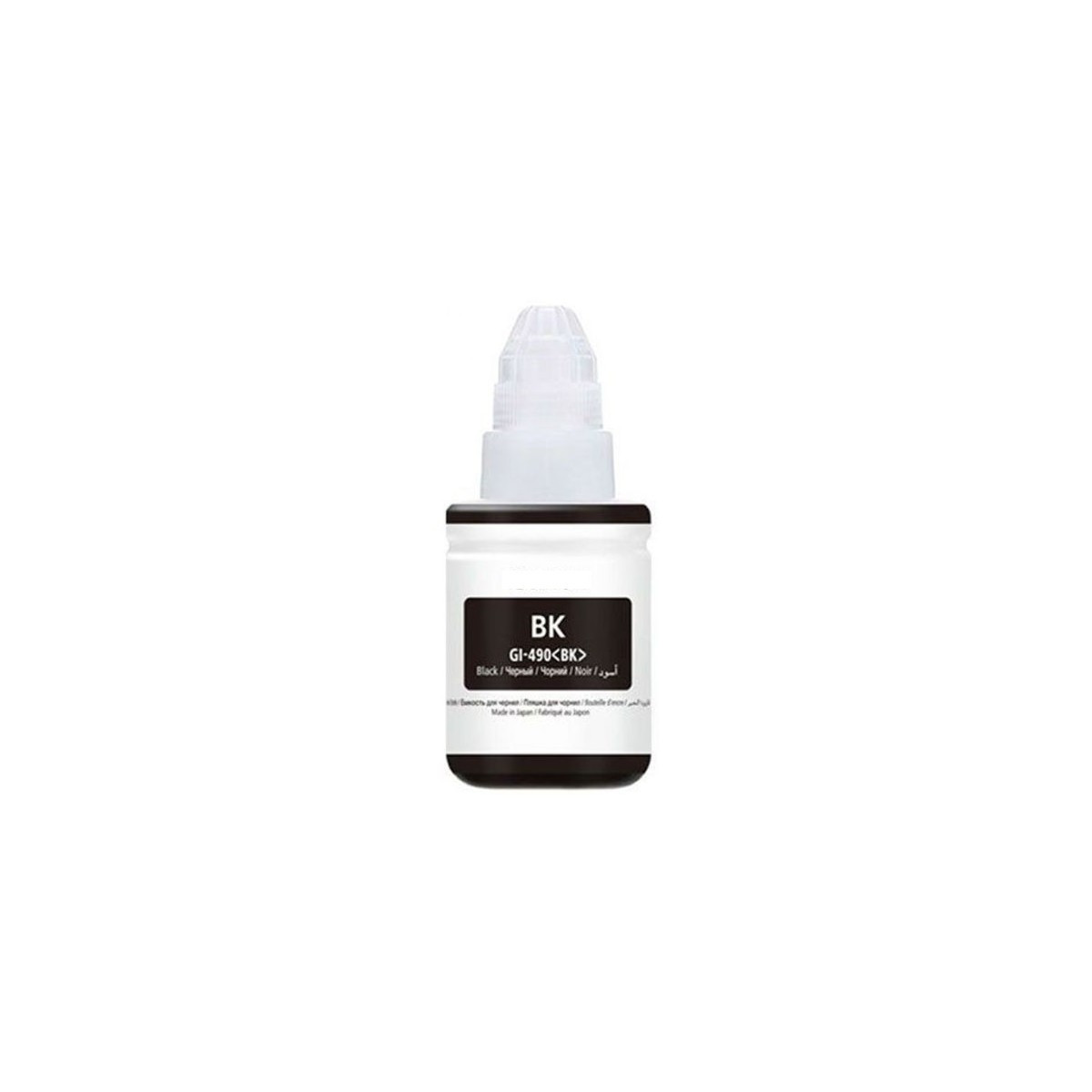 BOUTEILLE D’ENCRE ADAPTABLE CANON GI-490BK / 135ML / NOIR