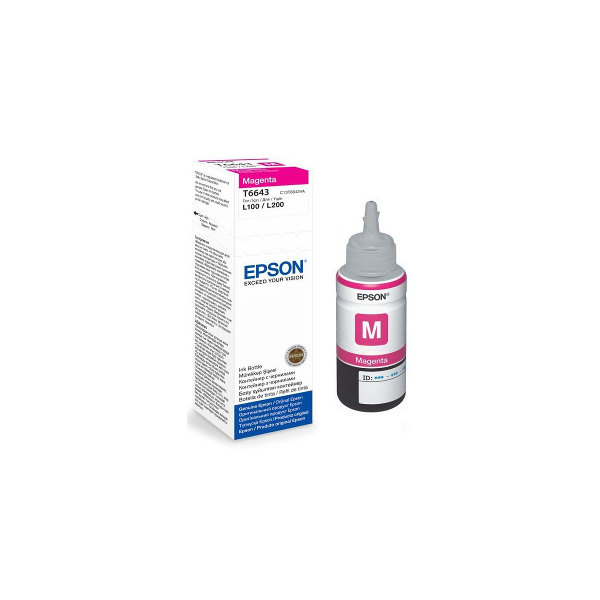 Bouteille d’encre Epson T6643 Magenta 70ml