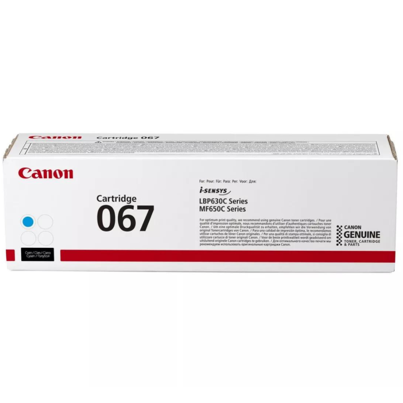 Toner Originale Laser Canon 067 / Cyan / 1250 Pages