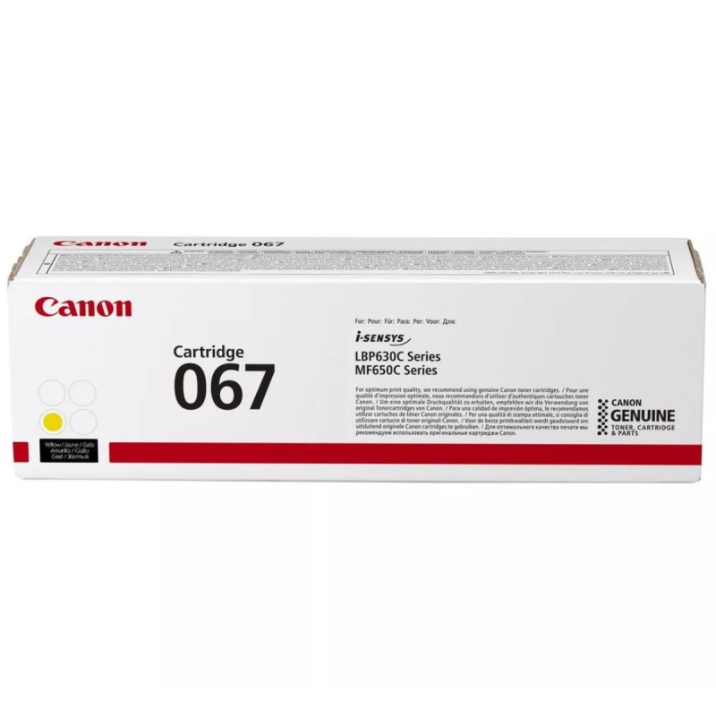 Toner Originale Laser Canon 067 / Yellow / 1250 Pages