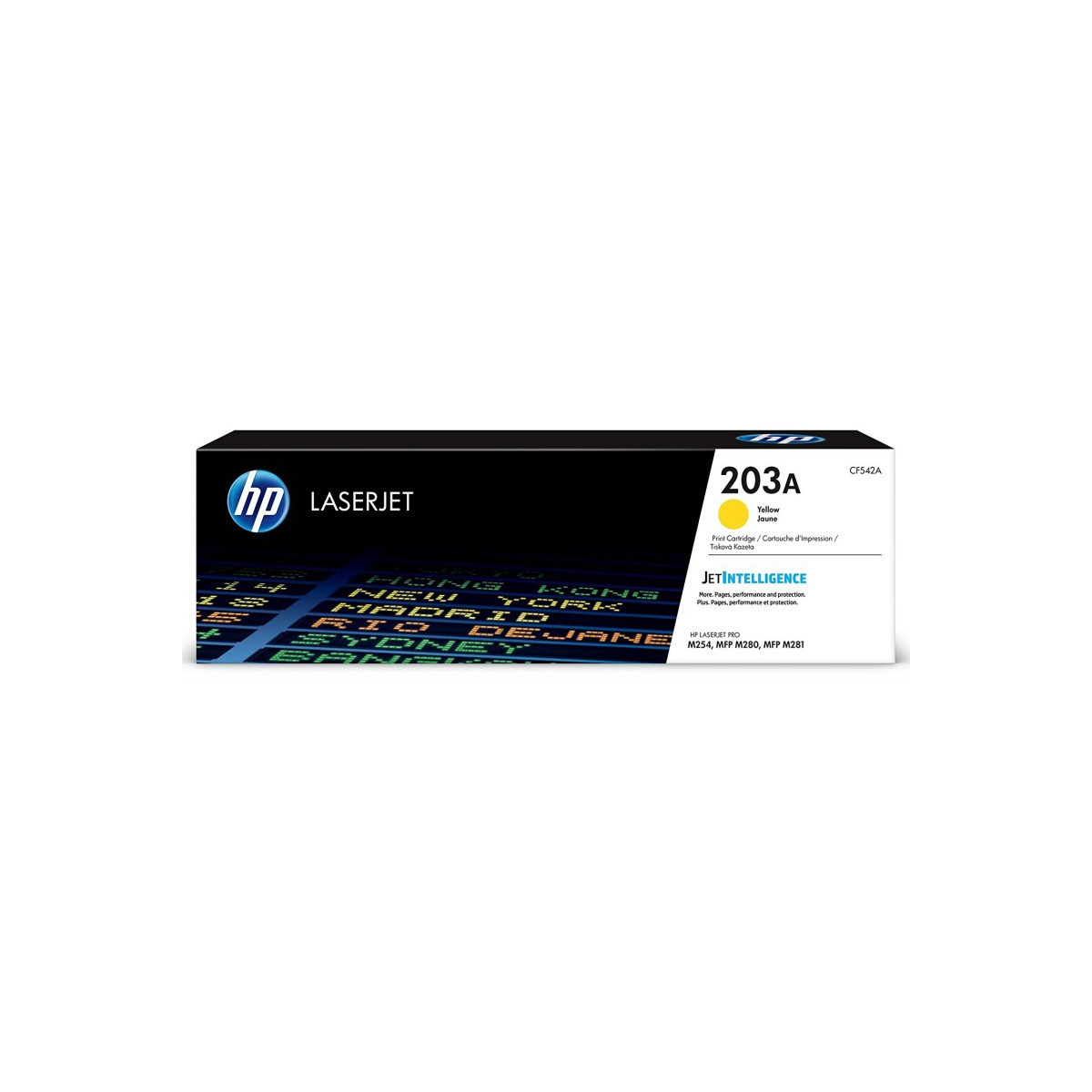 Cartouche de toner jaune authentique HP 203A pour LaserJet / CF542A