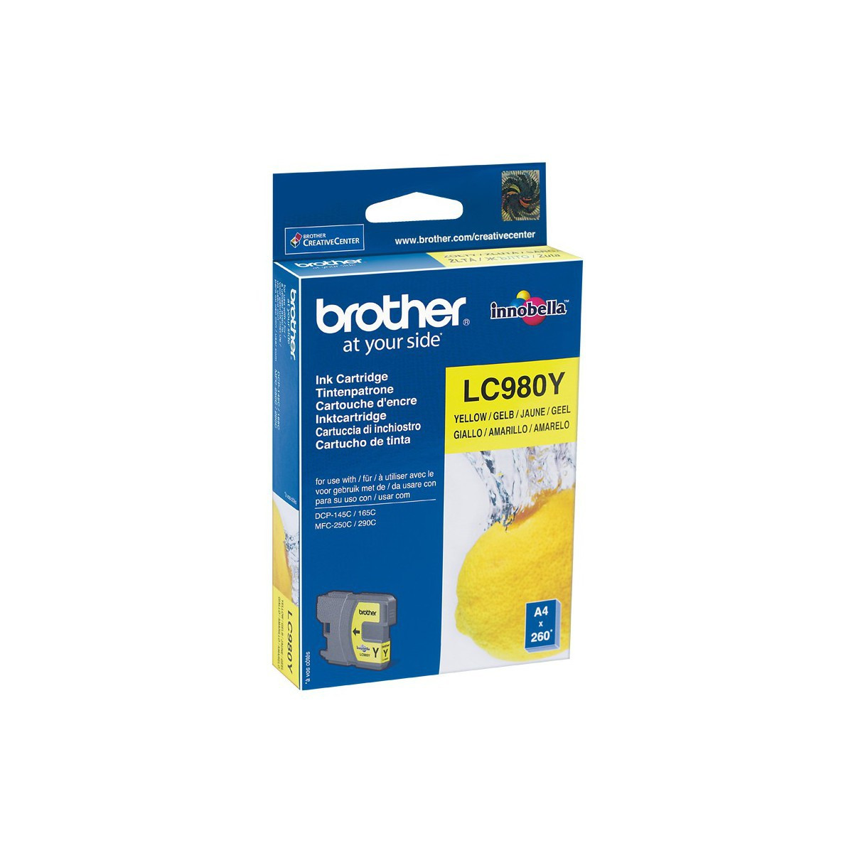 Cartouche Jet d’encre Originale Brother LC980Y / Jaune