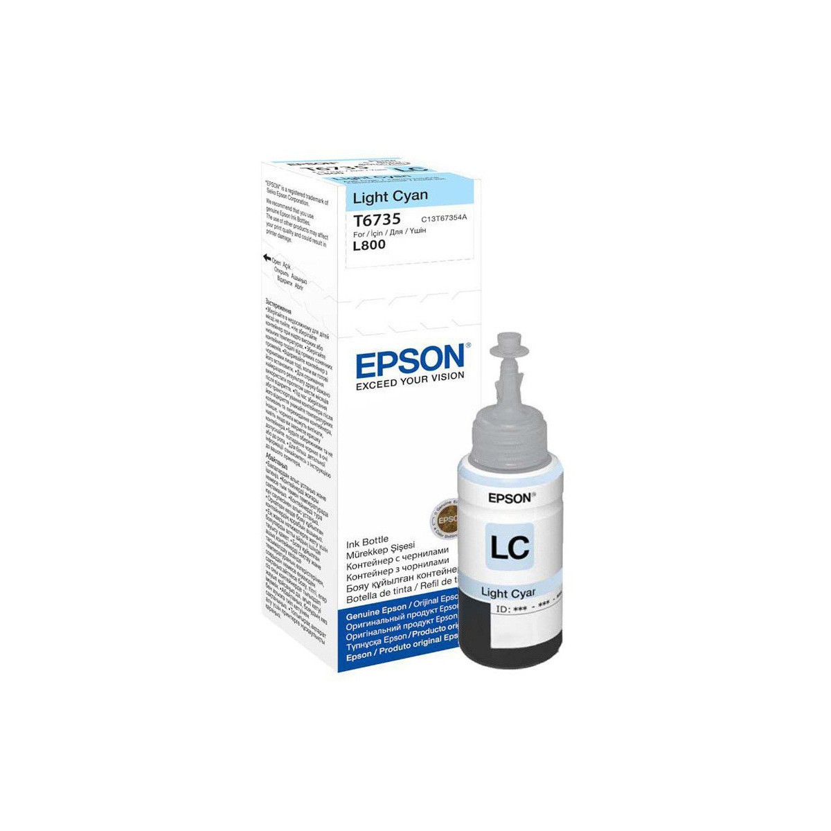 Bouteille d’encre Epson T6735 Light Cyan 70ml