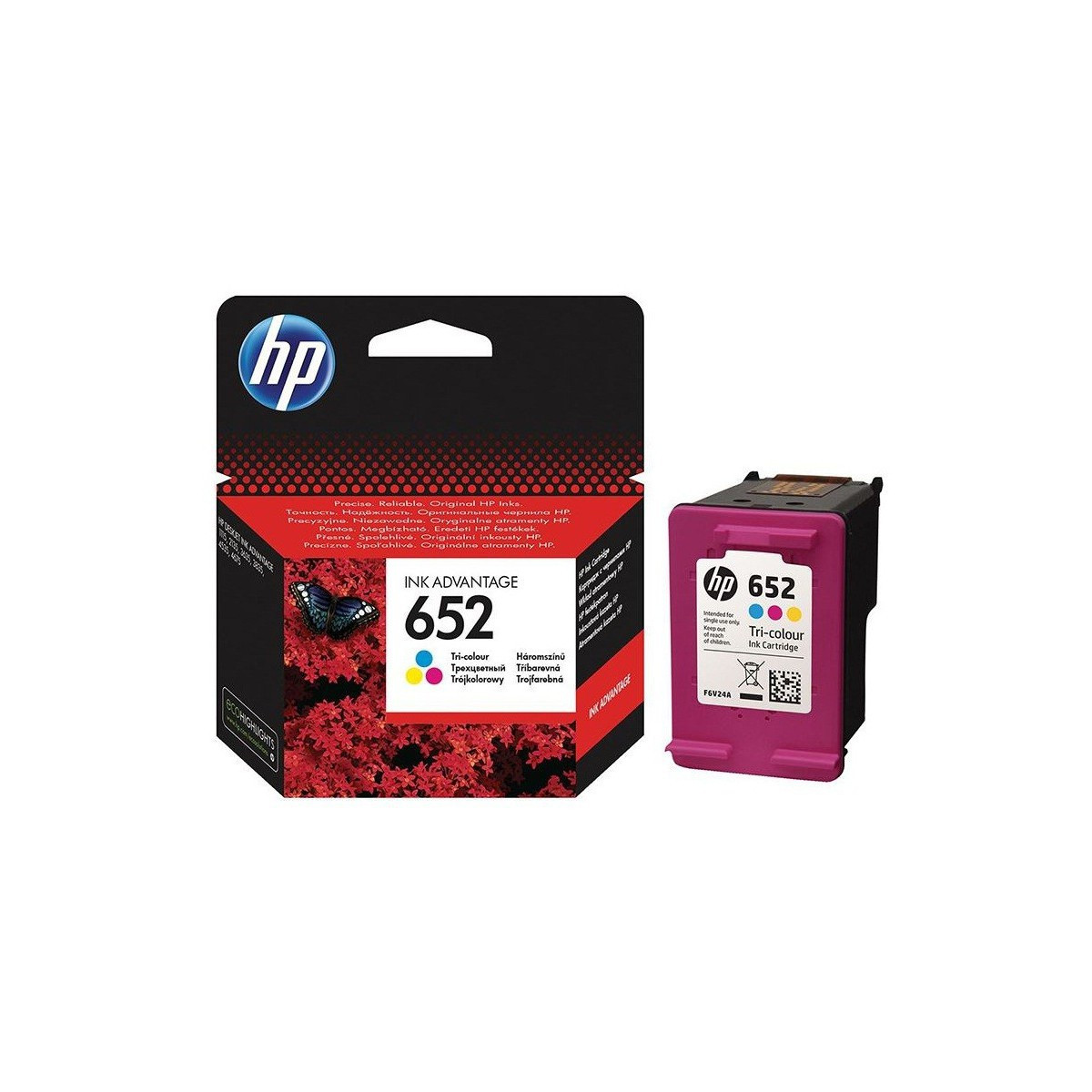 HP 652 cartouches Ink Advantage Trois couleurs F6V24AE