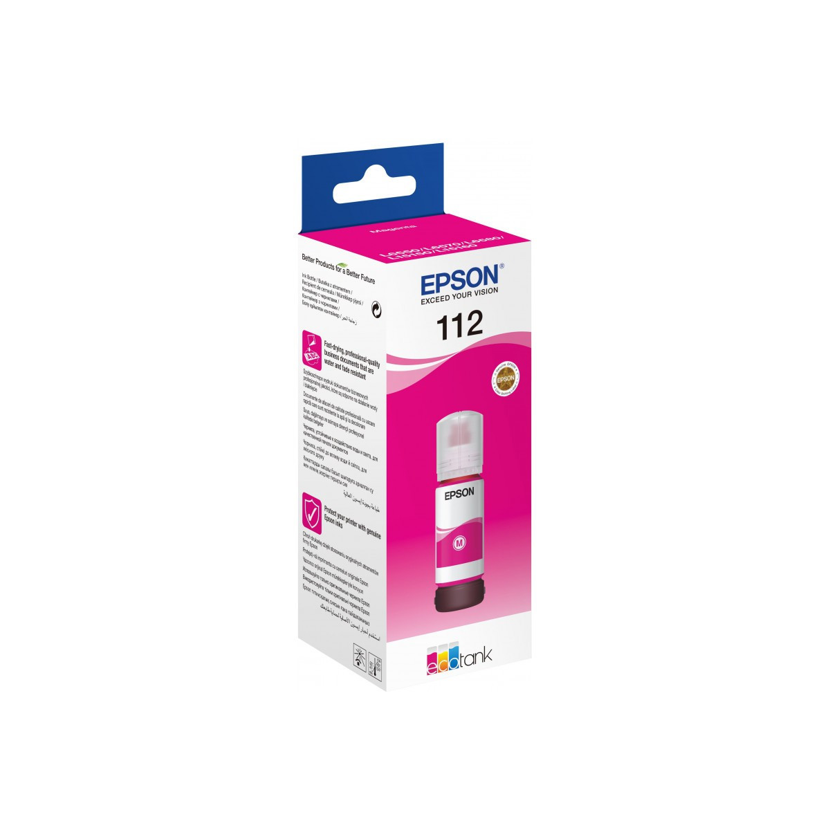 Bouteille d’encre Originale Epson EcoTank 112 / Magenta