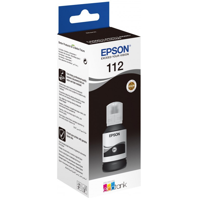 Bouteille d’encre Originale Epson EcoTank 112 / Noir