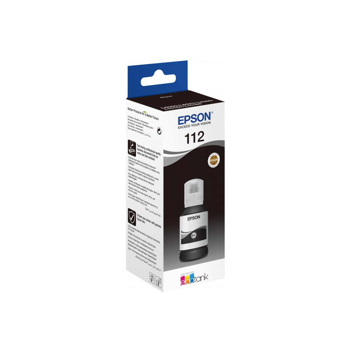 Bouteille d’encre Originale Epson EcoTank 112 / Noir