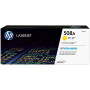 Cartouche de toner HP 508A LaserJet Jaune originale / 5 000 pages CF362A