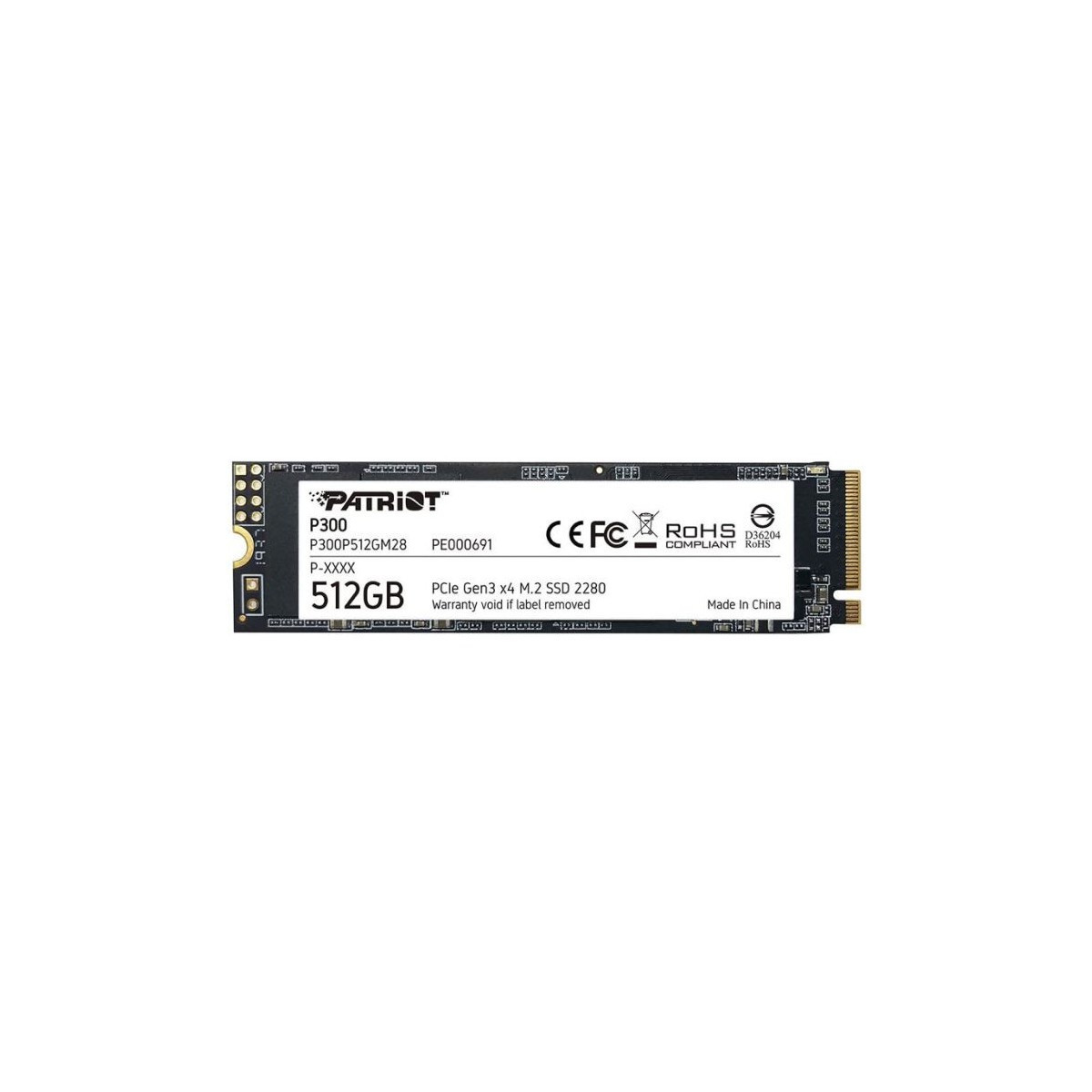 Disque Dur SSD M.2 2280 PCIe Patriot P300 / 512 Go