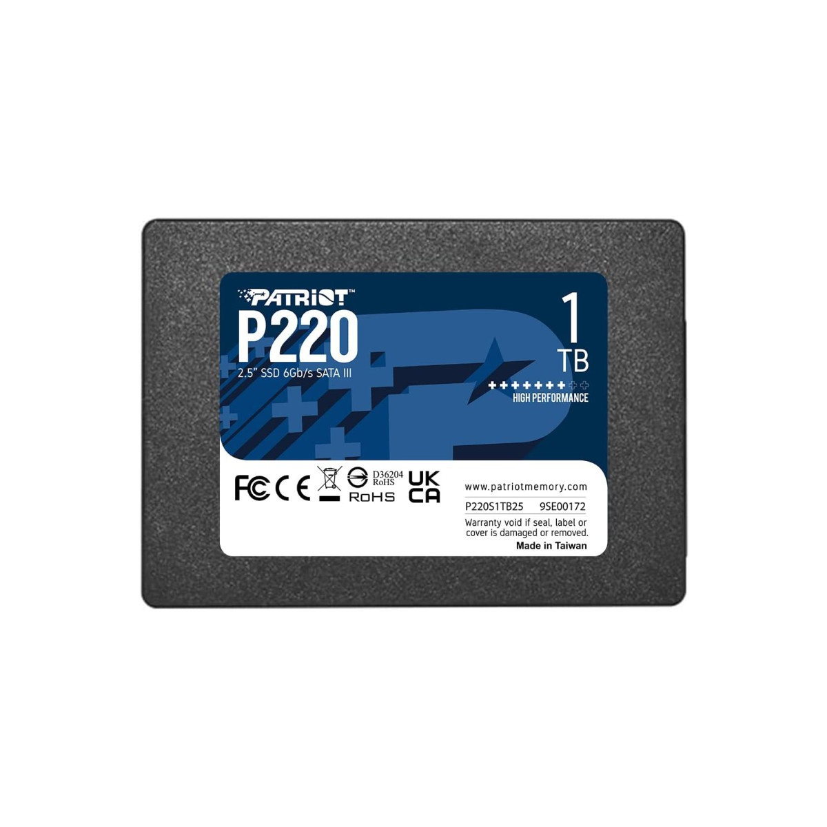 Disque Dur Interne Patriot SSD P220 SATA III 2.5 / 1 To