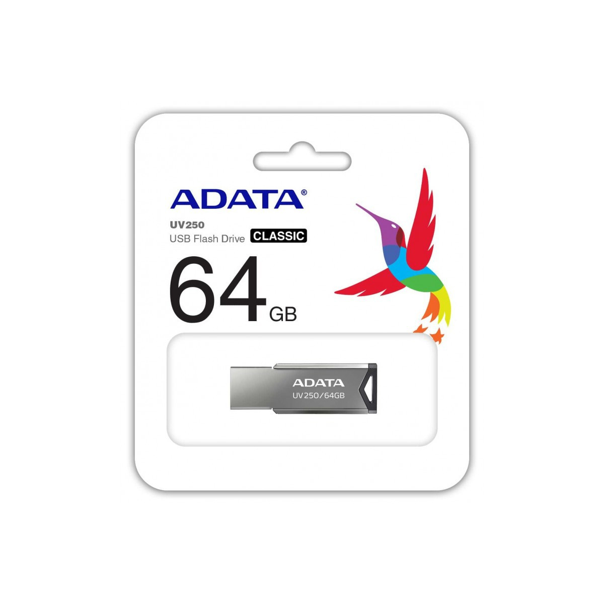 Clé USB Adata UV250 / 64 Go / Silver