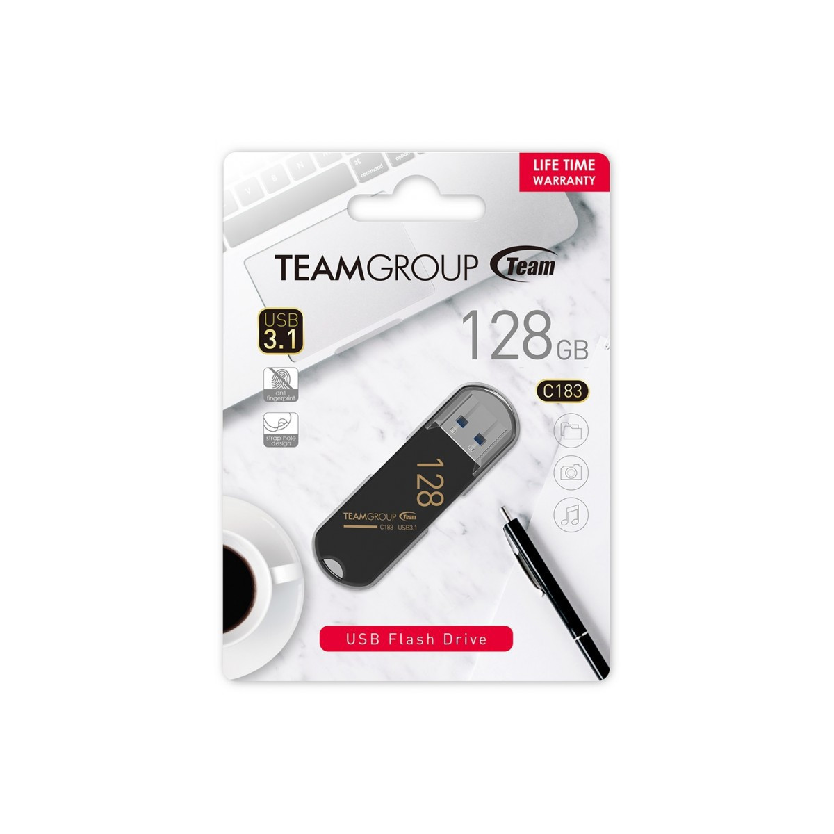 Clé USB TeamGroup C183 / 128 Go / USB 3.1